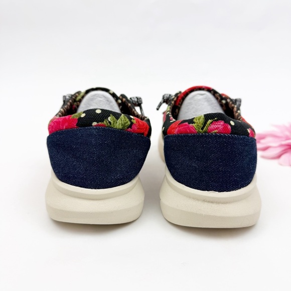 Ariat X Rodeo Quincy Punchy Polka Dot Hilo Shoes Floral Rose Print Slip On - Picture 7 of 12